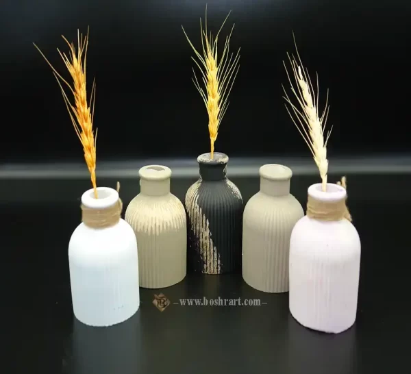 خرید و قیمت گلدان بتنی کوچک با بندکنفی گالری صنایع دستی بُشرا